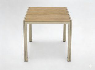Бежевый алюминиевый садовый стол 80 x 80 x 73 см / ATO0395