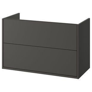 Шафка під умивальник з шухлядами, темно-сіра, 100x48x63 см HAVBACK / 105.350.68