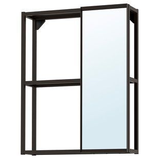 Дзеркальна шафа, антрацит, 60x17x75 см ENHET / 593.365.19