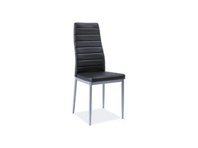 Кухонний стілець H-261 bis alu / H261BISSC;чорний;екошкіра;