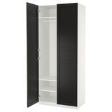 Шкаф, белый/антрацитовый, 100x60x236 см PAX/FLISBERGET / 995.006.64 PAX/FLISBERGET магазин Glance