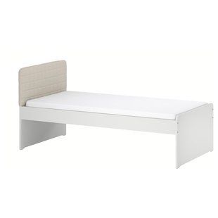 Кровать с изголовьем/бежевый цвет Vissle, 90x200 см SLAKT / 996.120.39