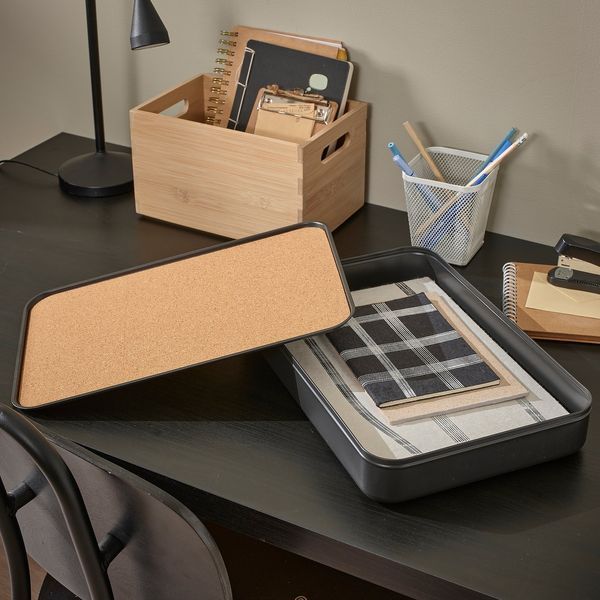 Коробка з кришкою, антрацит, 24x35x6 см HARVMATTA / 305.553.00