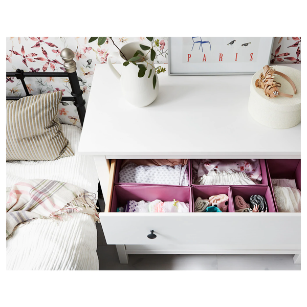 Комод HEMNES на 3 ящика / 804.247.45;біла морилка;