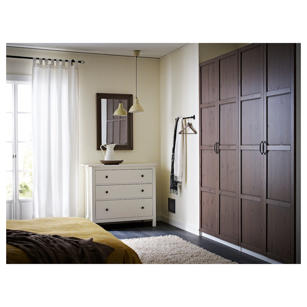 Комод HEMNES на 3 ящика / 804.247.45;біла морилка;