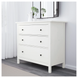 Комод HEMNES на 3 ящика / 804.247.45;біла морилка;