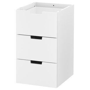Модульний комод/3 шухляди, білий, 40x68 см NORDLI / 203.834.65