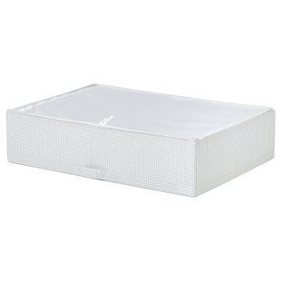Контейнер для одежды/постельного белья, бело-черный, 71x51x18 см STUK / 206.215.41