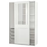 Шкаф-купе, белый/белое прозрачное стекло, 150x66x236 см PAX/GRIMO / 195.022.33 PAX/GRIMO магазин Glance