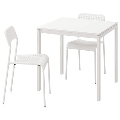 Стол и 2 стула MELLTORP / ADDE / 490.117.66;білий;
