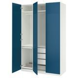 Комбінація шаф, білий/синій, 150x60x236 см PAX/FYRUDDEN / 495.816.53 PAX/FYRUDDEN магазин Glance
