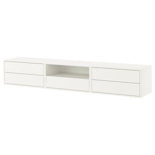 Тумба под телевизор, Hi-Fi, белая, 210x35x35 см EKET / 295.809.80