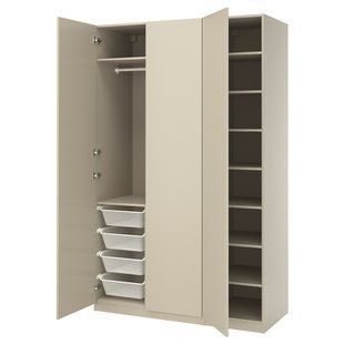 Комбінація шаф, сіро-коричневий/сіро-коричневий, 150x60x236 см PAX/FORSAND / 195.622.17