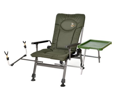 Кресло рыбацкое складное, туристическое F5R ST/P со столиком и держателем удочки / хакі;