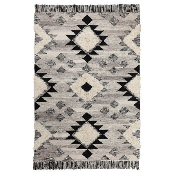 Килим плоский, ручної роботи/сіро-чорний, 160x230 см TANNISBY / 704.947.10 TANNISBY магазин Glance Килим плоский, ручної роботи/сіро-чорний, 160x230 см TANNISBY / 704.947.10