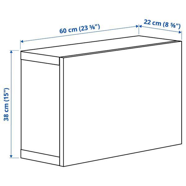 Настенный шкаф-трансформер, белый/белый Laxviken, 60x22x38 см BESTA / 994.296.63 BESTA магазин Glance Настенный шкаф-трансформер, белый/белый Laxviken, 60x22x38 см BESTA / 994.296.63