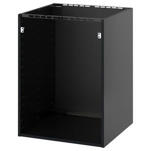Тумба под духовку/мойку, черно-серая, 60x60x80 см. METOD / 805.916.78