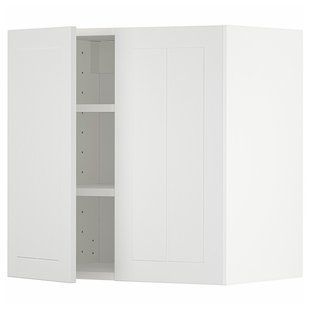 Навісна шафа з полицями/2 дверцятами, білий/Стенсунд білий, 60x60 см METOD / 194.695.87