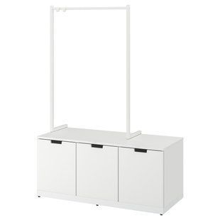 Комод, 3 шухляди, білий, 120x169 см NORDLI / 392.951.38