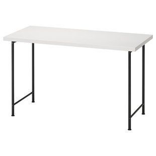 Стол, белый/черный, 120x60 см LAGKAPTEN/SPAND / 895.636.52