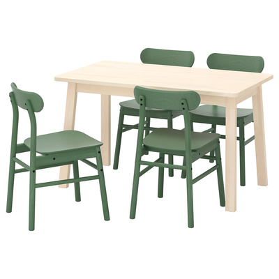 Cтііл і 4 стульці NORRAKER / 692.972.30;зелений;