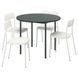 Стіл і 4 стільці, зелений/білий, 96 см IKEA PS 2026/VIHALS / 596.344.15