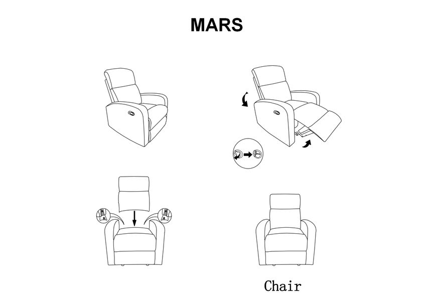 Крісло MARS / сірий;тканина;TAP.158;