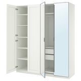 Шкаф-купе, зеркально-белый/серо-белый, 200x60x236 см PAX/KAMMARTORP/GULLABERG / 295.725.84 PAX/KAMMARTORP/GULLABERG магазин Glance
