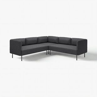 Модульний кутовий диван, 4-місний, Гуннаред темно-сірий/метал LILLEHEM / 295.361.57