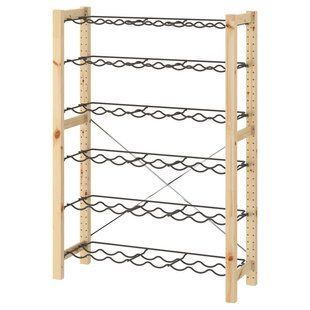 1 секция/подставка для бутылок, сосна/серый, 89x30x124 см IVAR / 894.038.14