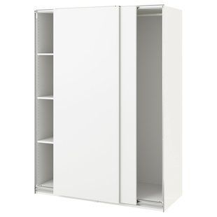Шафа, білий/білий, 150x66x201 см PAX/HASVIK / 994.297.57