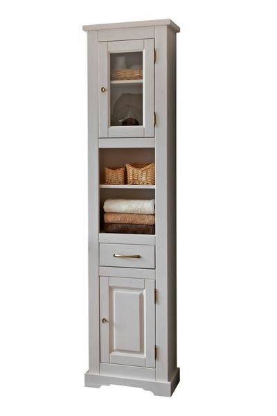 Шкафчик для ванной комнаты высокий ROMANTIC / ROMANTIC NOWY FSC 800;білий;