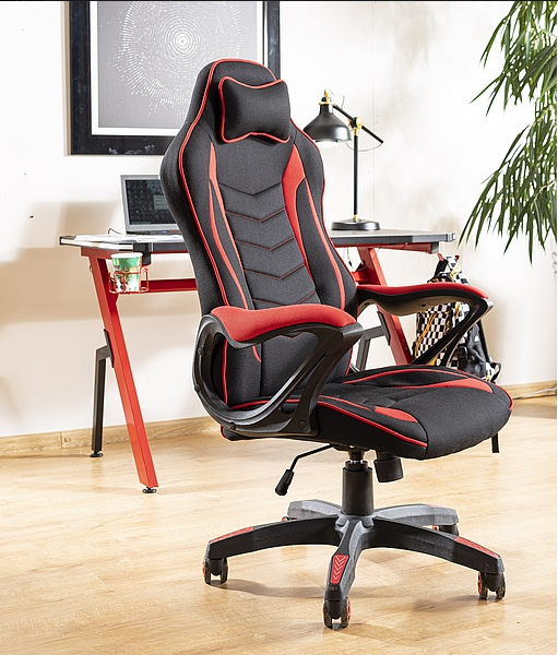 Офісне крісло ZENVO / OBRZENVOCCZ;чорний/червоний;