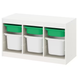 Стелаж с контейнерами TROFAST 99x44x56 см / 193.355.31;білий/ зелений;