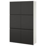 Комбинация с дверями, белый Hammarsmed/антрацит, 120x42x193 см BESTA / 795.693.53 BESTA магазин Glance