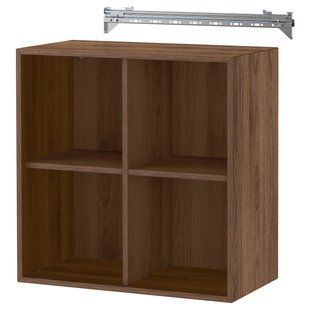 Настінна полиця з 4 відділеннями, горіх, 70x35x70 см EKET / 095.811.84