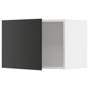 Настенный шкаф, белый/матовый антрацит Nickebo, 60x40 см METOD / 594.983.66