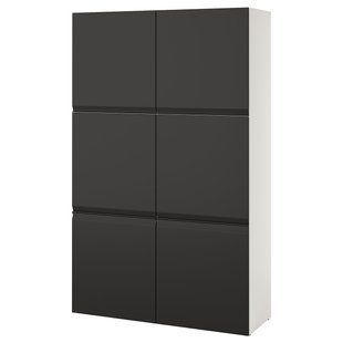 Комбінація з дверима, білий Хаммарсмед/антрацит, 120x42x193 см BESTA / 795.693.53