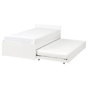 Каркас ліжка з 1 висувним ліжком, білий, 90x200 см VIHALS / 896.347.58