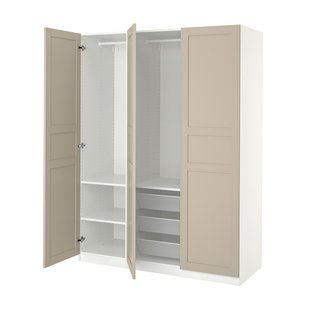 Комплект одежды, белый/светло-бежевый, 150x60x201 см. PAX/FLISBERGET / 995.006.78