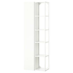 Книжкова шафа, біла, 60x32x180 см ENHET / 996.133.50