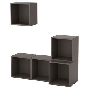 Настенный шкаф-купе, темно-серый, 105x35x120 см. EKET / 891.890.98