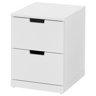 Комод, 2 ящика, белый, 40x54 см NORDLI / 092.398.27