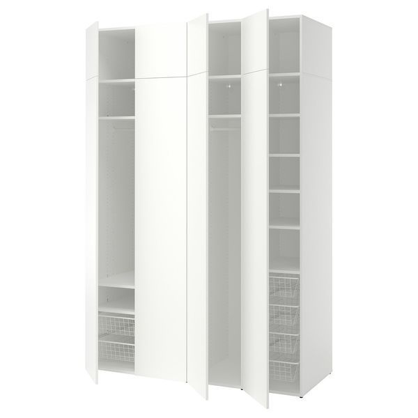Шкаф-купе, белый/с выдвижной секцией, 160x62x237 см LASTARE / 696.029.99 LASTARE магазин Glance Шкаф-купе, белый/с выдвижной секцией, 160x62x237 см LASTARE / 696.029.99