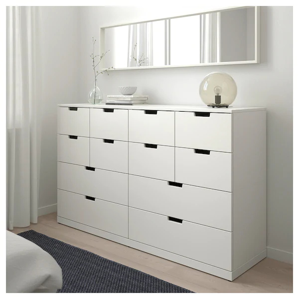 Комод NORDLI на 12 ящиков / 592.394.91;білий;160x99;