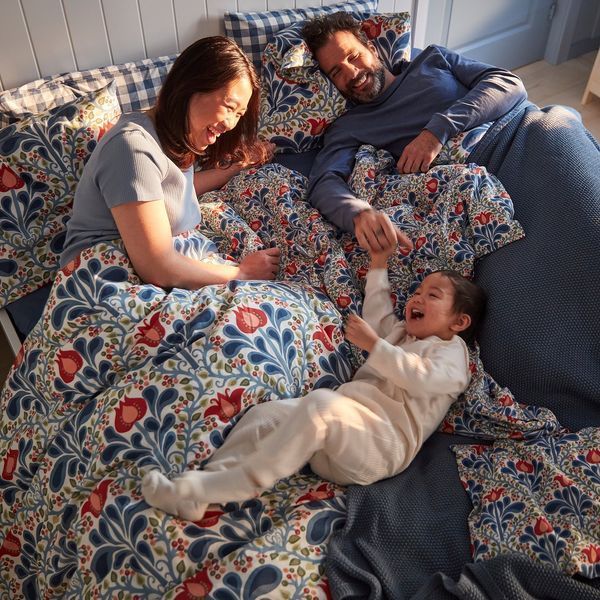 Пододеяльник и наволочка, многоцветный/цветочный узор, 150x200/50x60 см SATERVIDE / 106.324.27