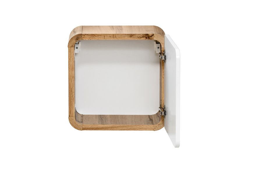 Шкафчик квадратный для ванной комнаты ARUBA / ARUBA 831;дуб крафт/білий глянець;