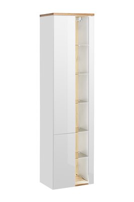 Шкафчик высокий для ванной комнаты BAHAMA / BAHAMA WHITE 800;білий/білий глянець;