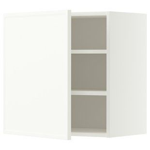 Настенный шкаф с полками, белый/матовый белый Aspudden, 60x60 см. METOD / 896.246.79