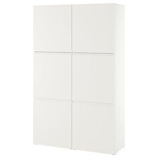Комбінація з дверима, білий/Вестервікен білий, 120x42x193 см BESTA / 694.216.87